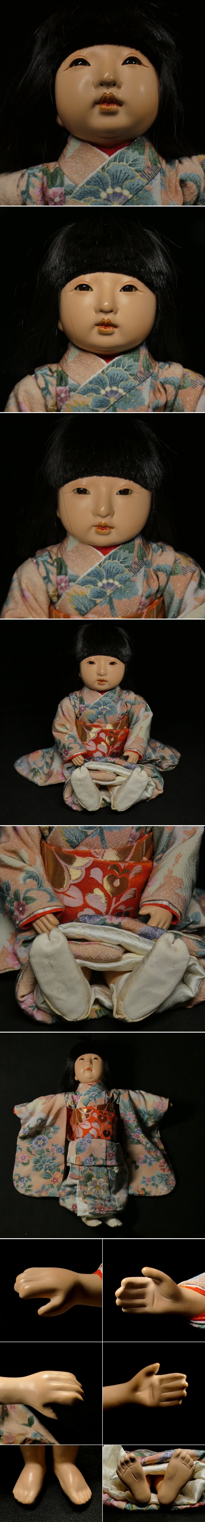 【 恵 #0771 】　市松人形コレクター放出品① 「光龍斎」の名作を彷彿とさせる上級作品 市松人形 身長約36.5cm 可愛らしい女の子 日本人形