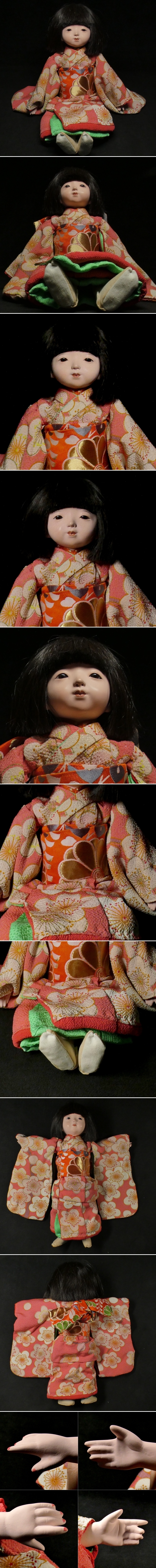 【 恵 #0773 】　市松人形コレクター放出品③ 「光龍斎」の名作を彷彿とさせる上級作品 市松人形 身長約36.5cm 可愛らしい女の子 日本人形